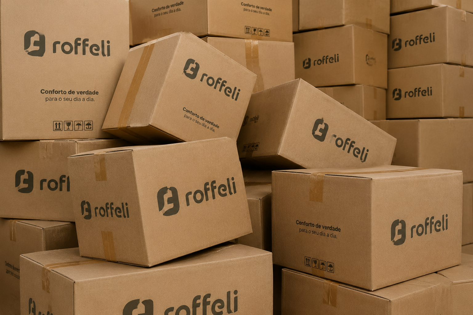 Caixas Roffeli prontas para envio